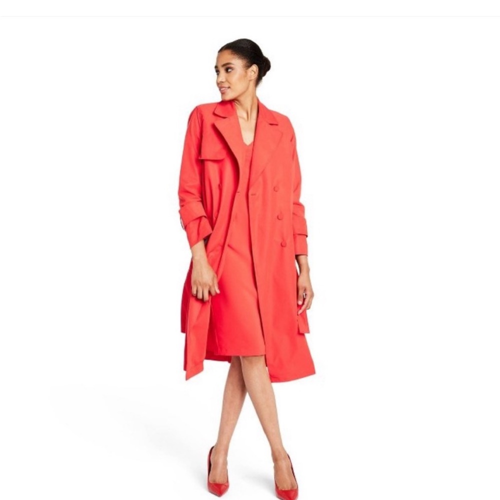 Red, Sergio Hudson by Target trench coat.